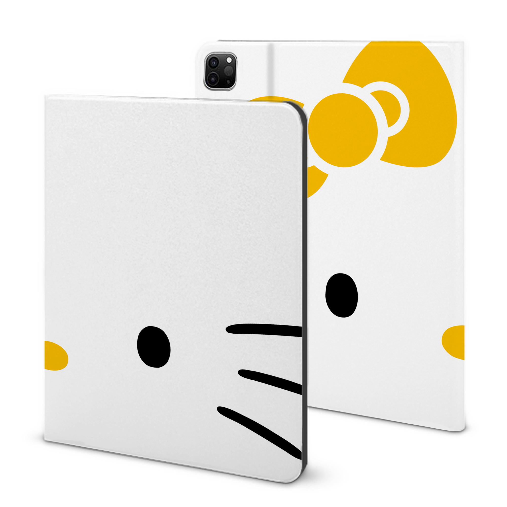 （画像用） Hello Kitty ハローキティ IPad ケース ブック型 PUレザー TPU 耐衝撃 軽量 薄型 ペン収納なし 全面保護 IPad 各モデル対応